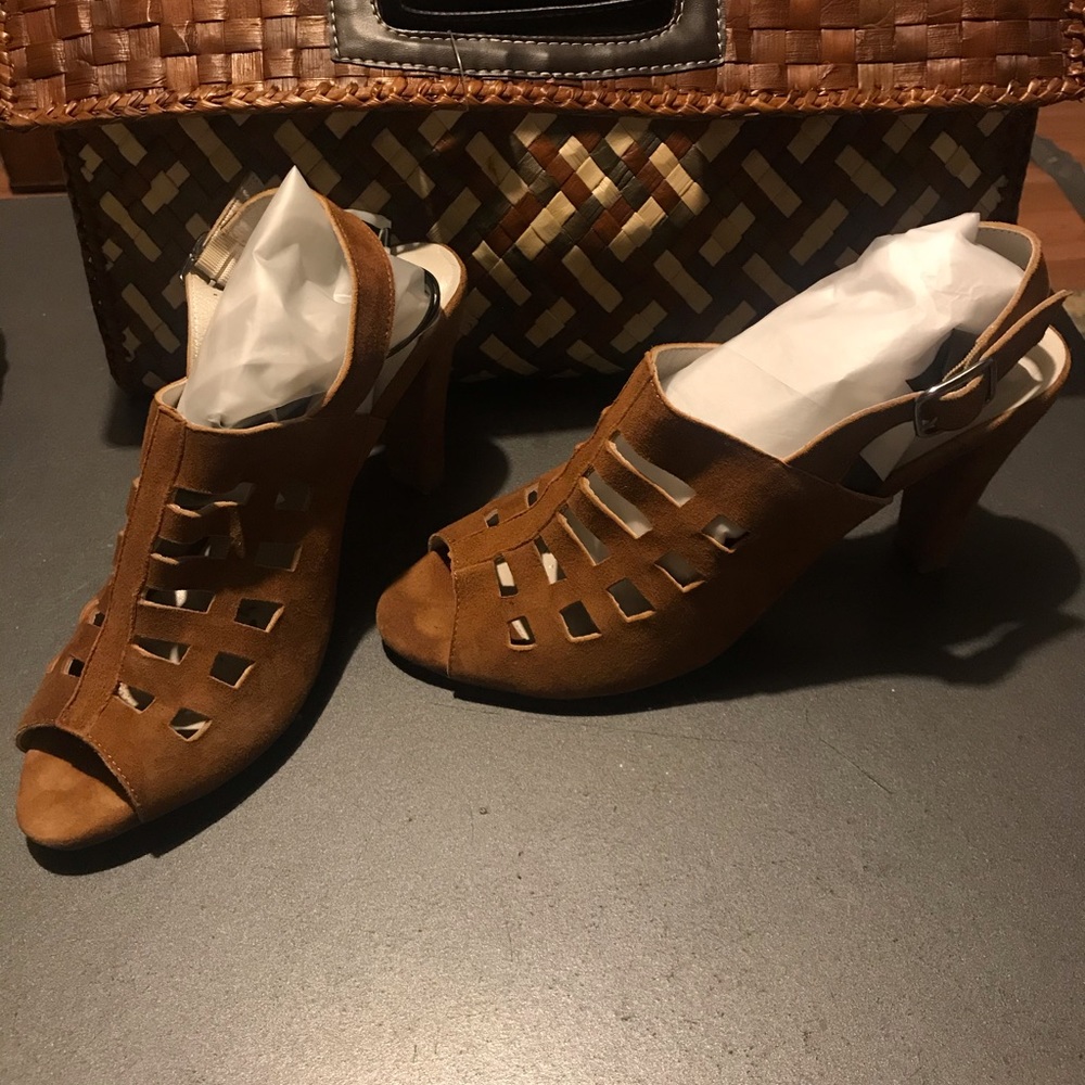 Peep Toe Suede Sandal